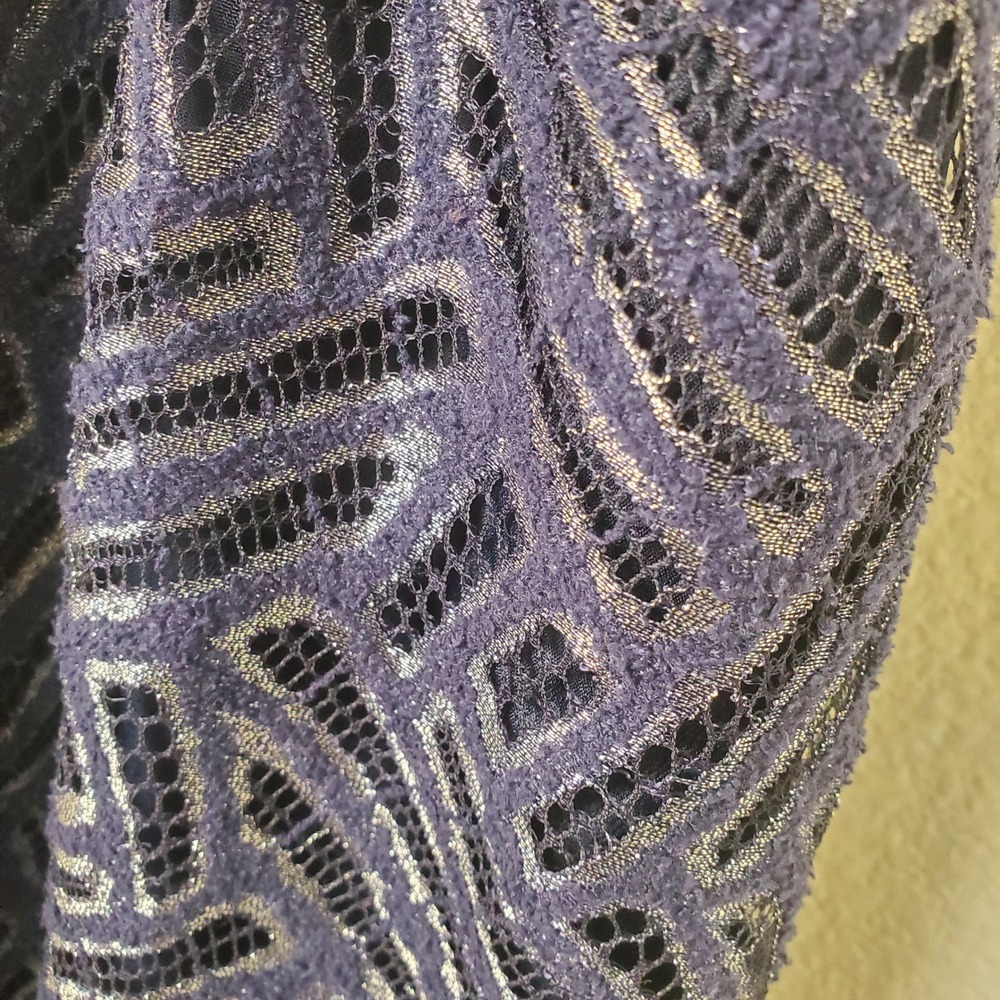 Lilly Pulitzer Resort Collection Navy Blue Metallic Silver Deanna Maxi Dress XS - Picture 10 of 13